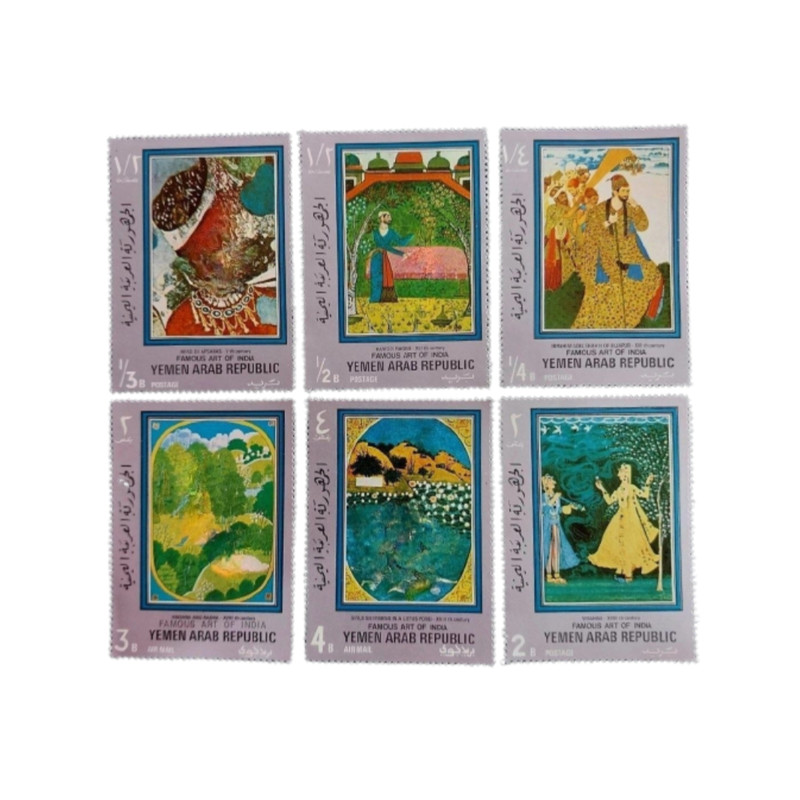 تمبر یادگاری مدل هنر هند مجموعه 6 عددی تمبر یادگاری مدل هنر هند مجموعه 6 عددی