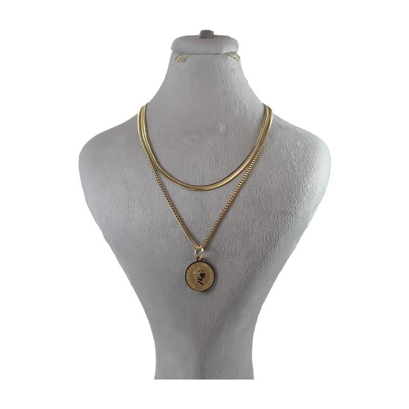 نیم ست زنانه طرح ماری و سکه