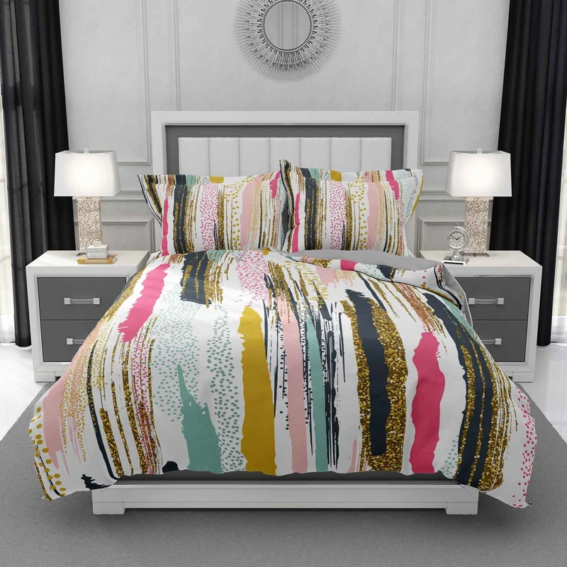 سرویس روتختی مدل کلاژ کد DF75 دو نفره 6 تکه