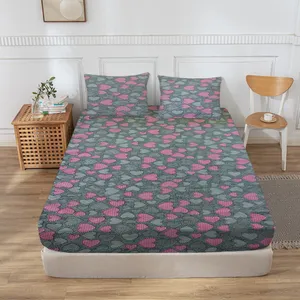 سرویس ملحفه سندس مدل قلبی کد 1150 دونفره 3 تکه