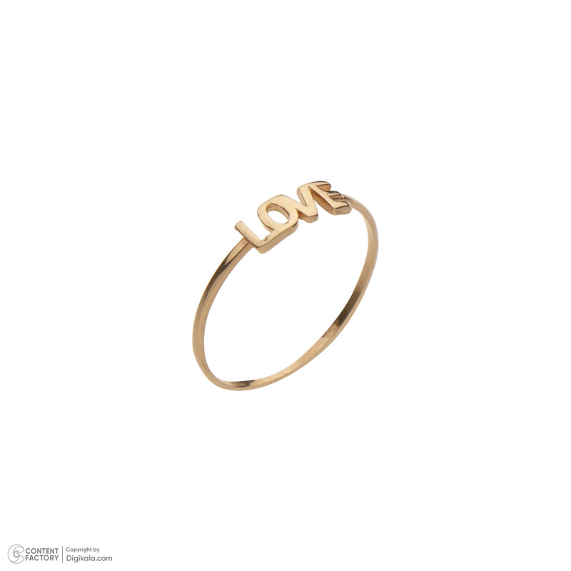 انگشتر طلا 18 عیار زنانه گلدم مدل لاو R-3070006 - 4