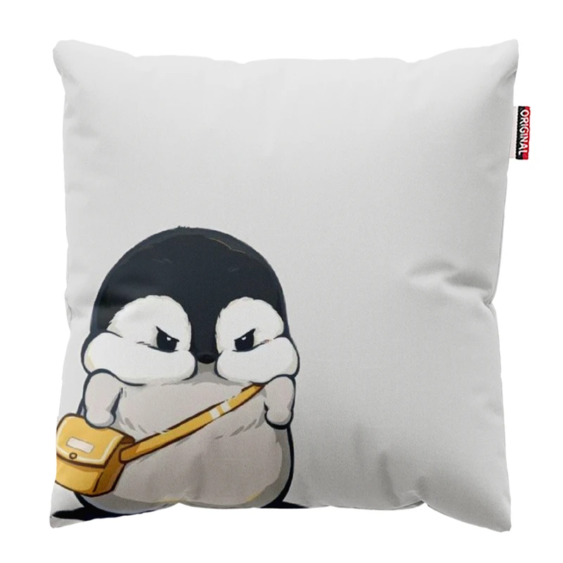 کوسن پاد آفرین مدل پنگوئن کیوت عصبانی کد 397 سایز 30*30 سانتی متر