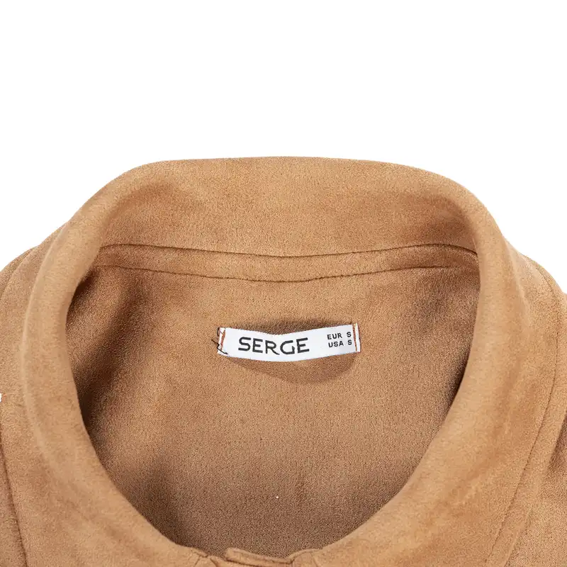 مانتو زنانه سرژه مدل 232164 رنگ نسکافه ای