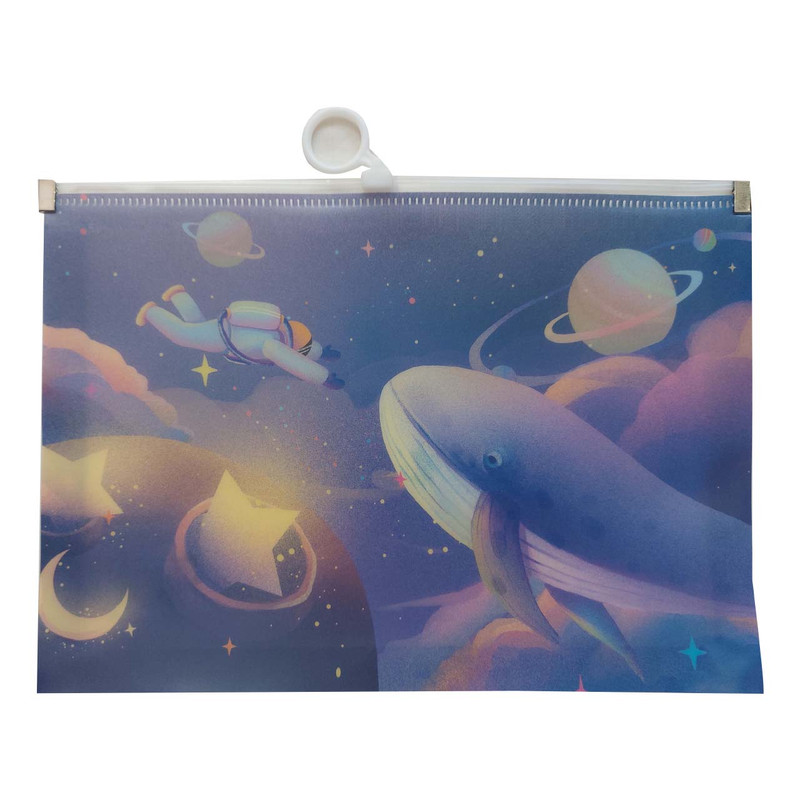 پوشه مدل زیپ دار طرح کهکشان و شازده کوچولو بسته 3 عددی