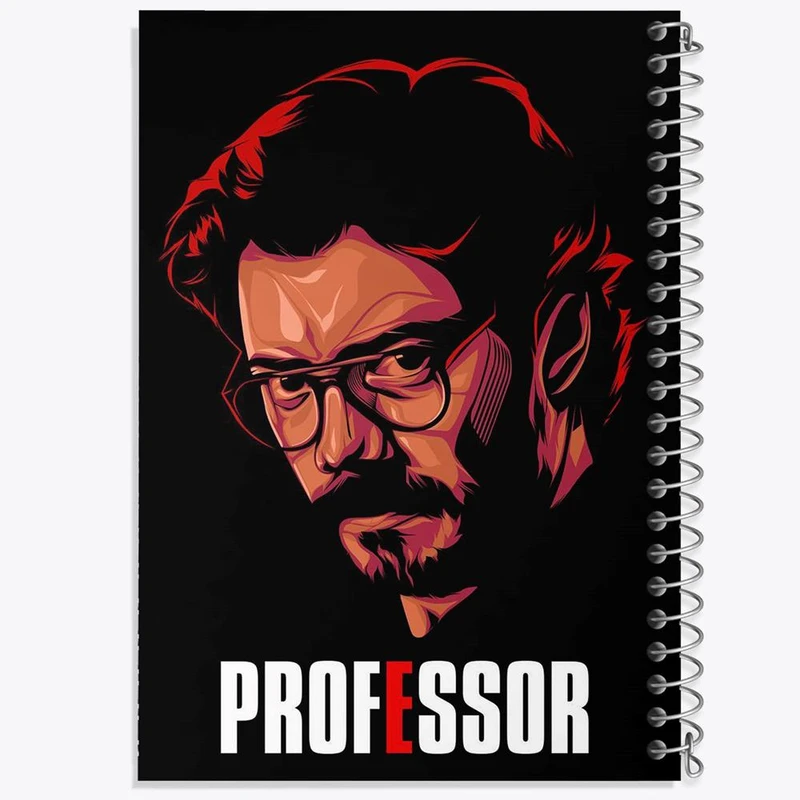 دفتر ژورنال نویسی 50 برگ خندالو مدل نقطه ای طرح پروفسور سریال Money Heist کد 3242