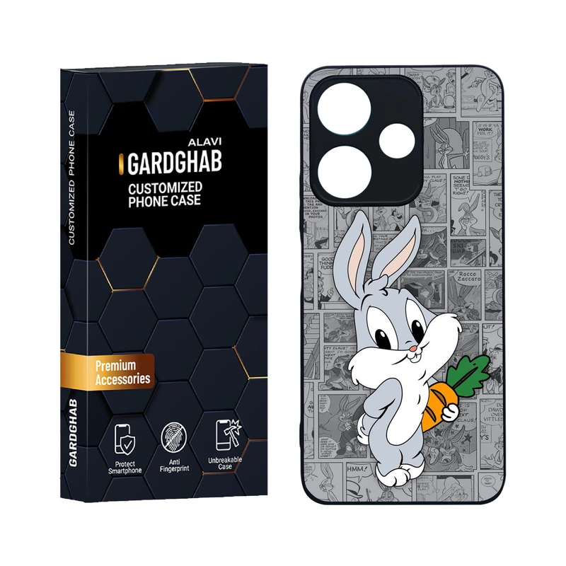 کاور گارد قاب علوی مدل دورژله ای کارتنی و انیمه مناسب برای گوشی موبایل شیائومی Redmi 13 4G / 5G