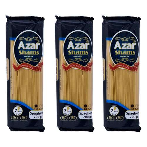ماکارونی آذر شمس ماکارون - 700 گرم بسته 3 عددی 