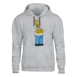 هودی مردانه مدل مرد سیمیسون کد SH57 رنگ طوسی