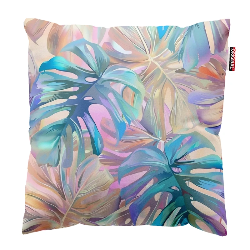 کوسن پاد آفرین مدل فانتزی طرح گل و برگ کد PK402376 سایز 40*40 سانتی متر