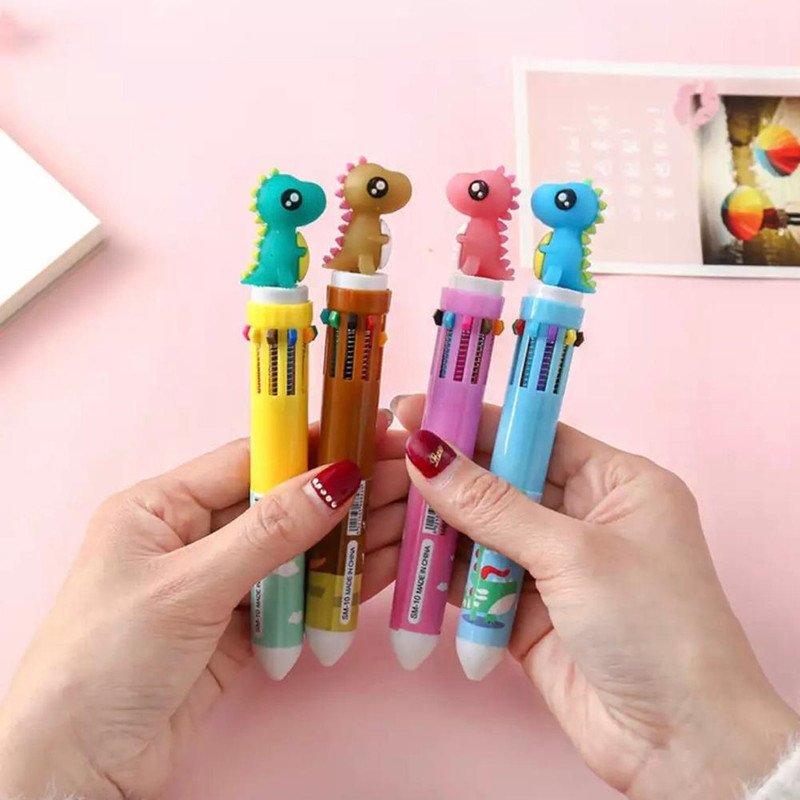 خودکار مدل 10 رنگ طرح دایناسور کد 010