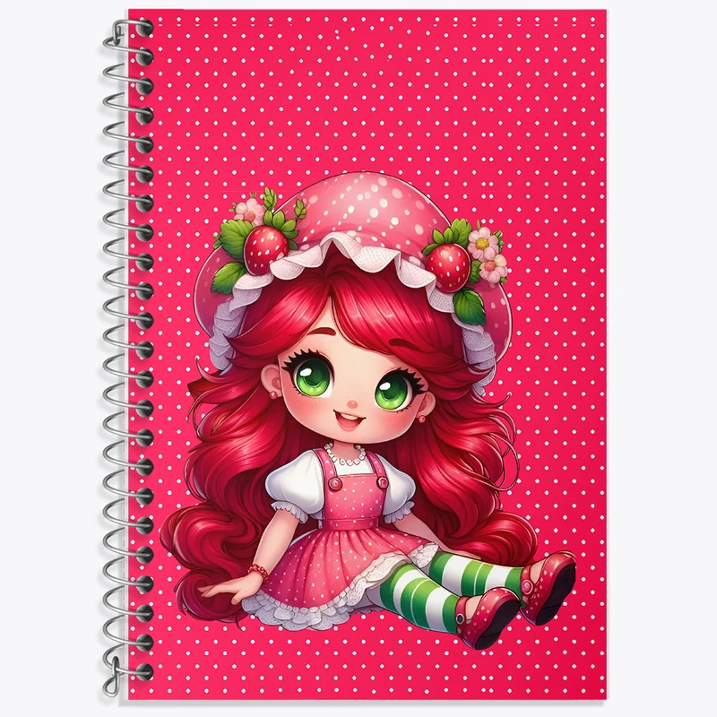 دفتر لغت 50 برگ خندالو طرح دختر توت فرنگی کد F6151