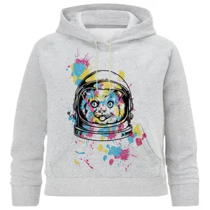 هودی پسرانه مدل M 212 گربه فضانورد