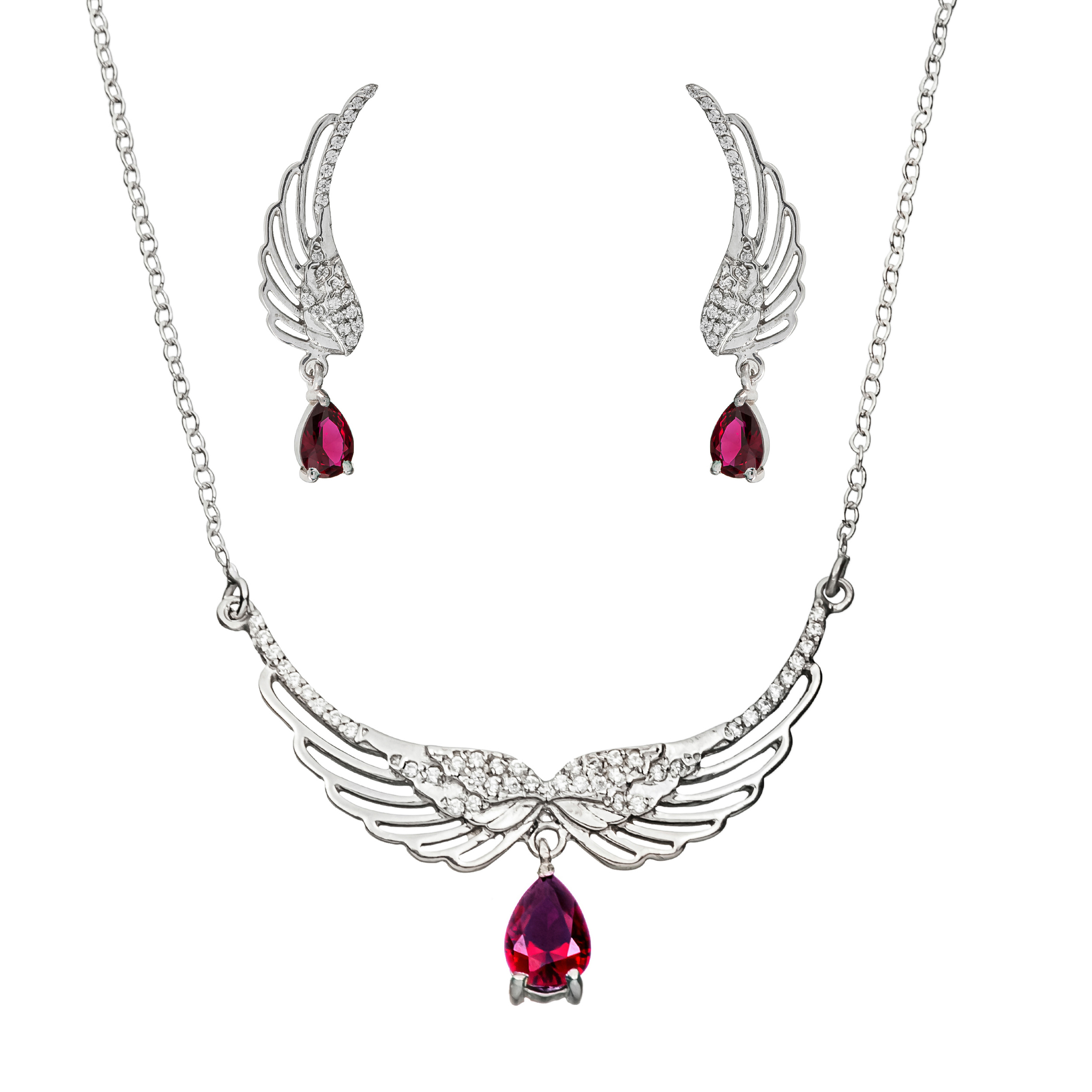 نیم ست نقره زنانه جواهری سون مدل 2566