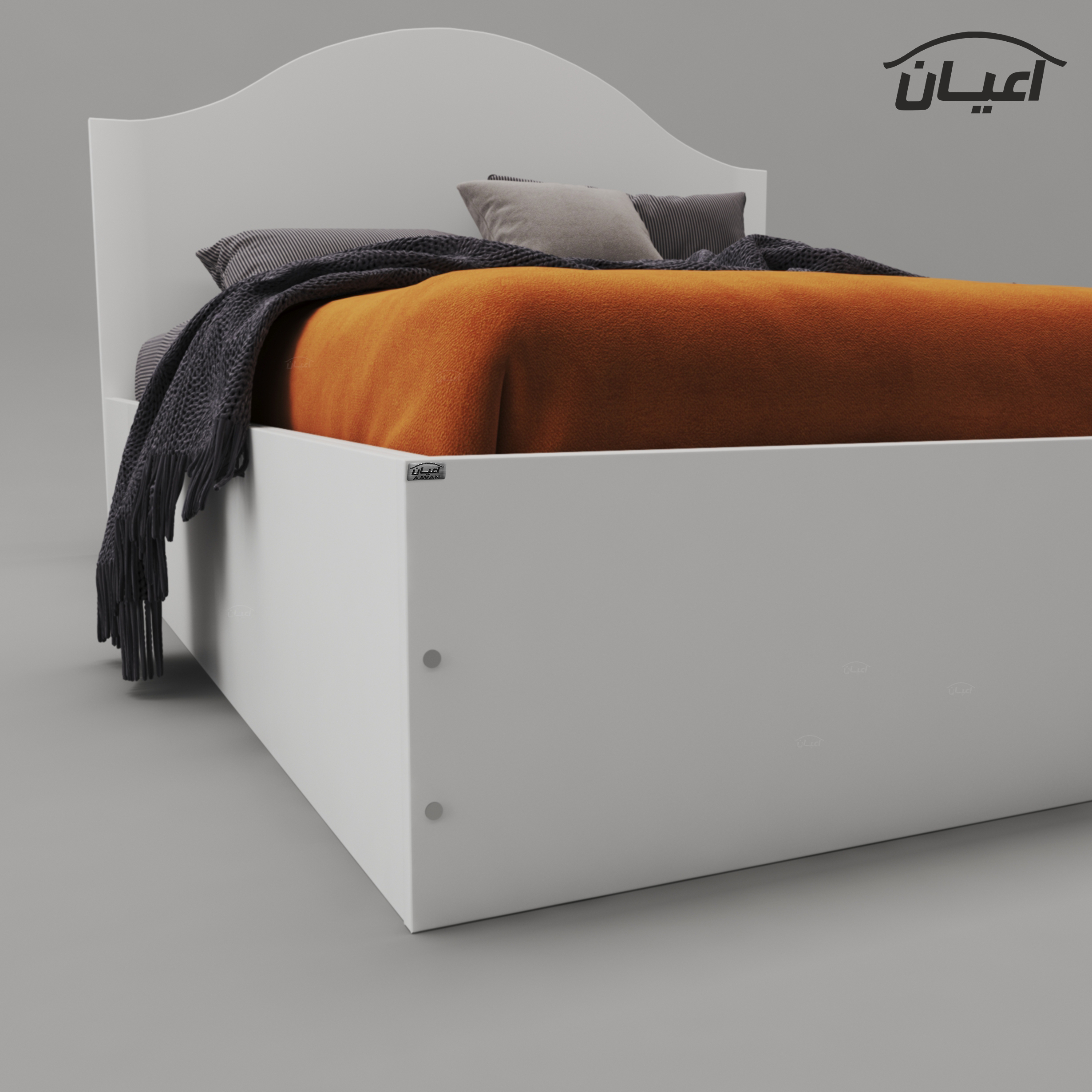 تخت خواب دونفره اعیان مدل FH365 سایز 160x200 سانتی متر