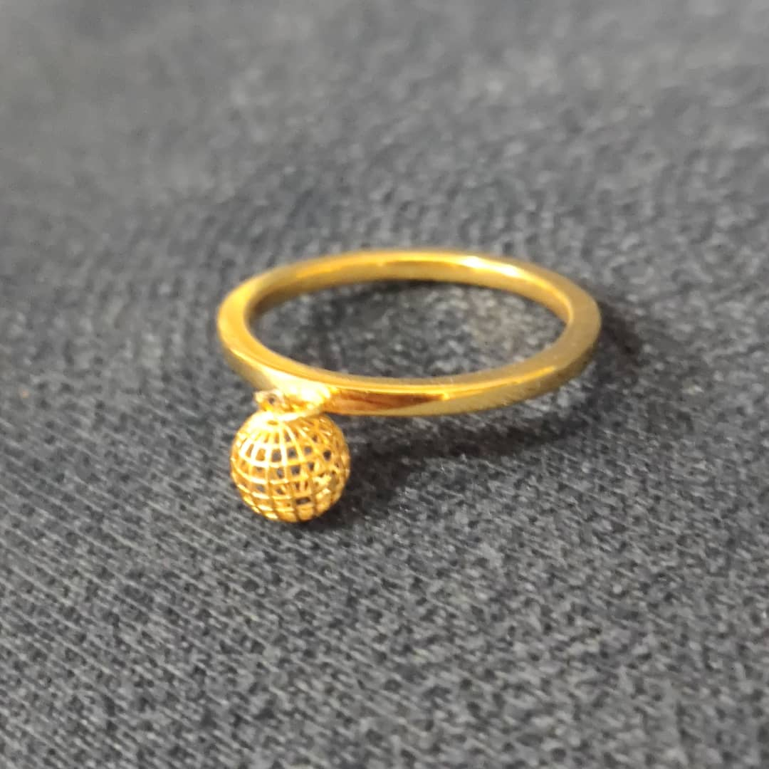  انگشتر طلا 18 عیار زنانه قیراط طرح دایره کد GH269