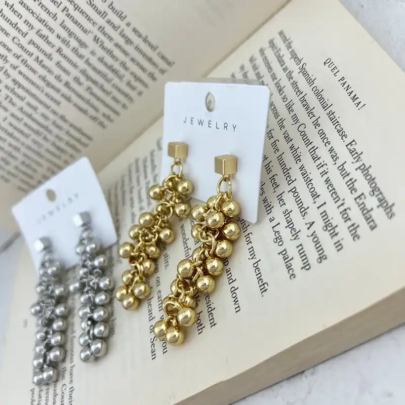 گوشواره زنانه مدل گوی توپی کد E5212