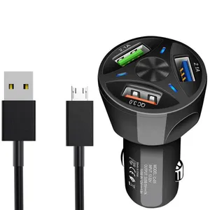 شارژر فندکی مدل YSY-395KC به همراه کابل تبدیل microUSB