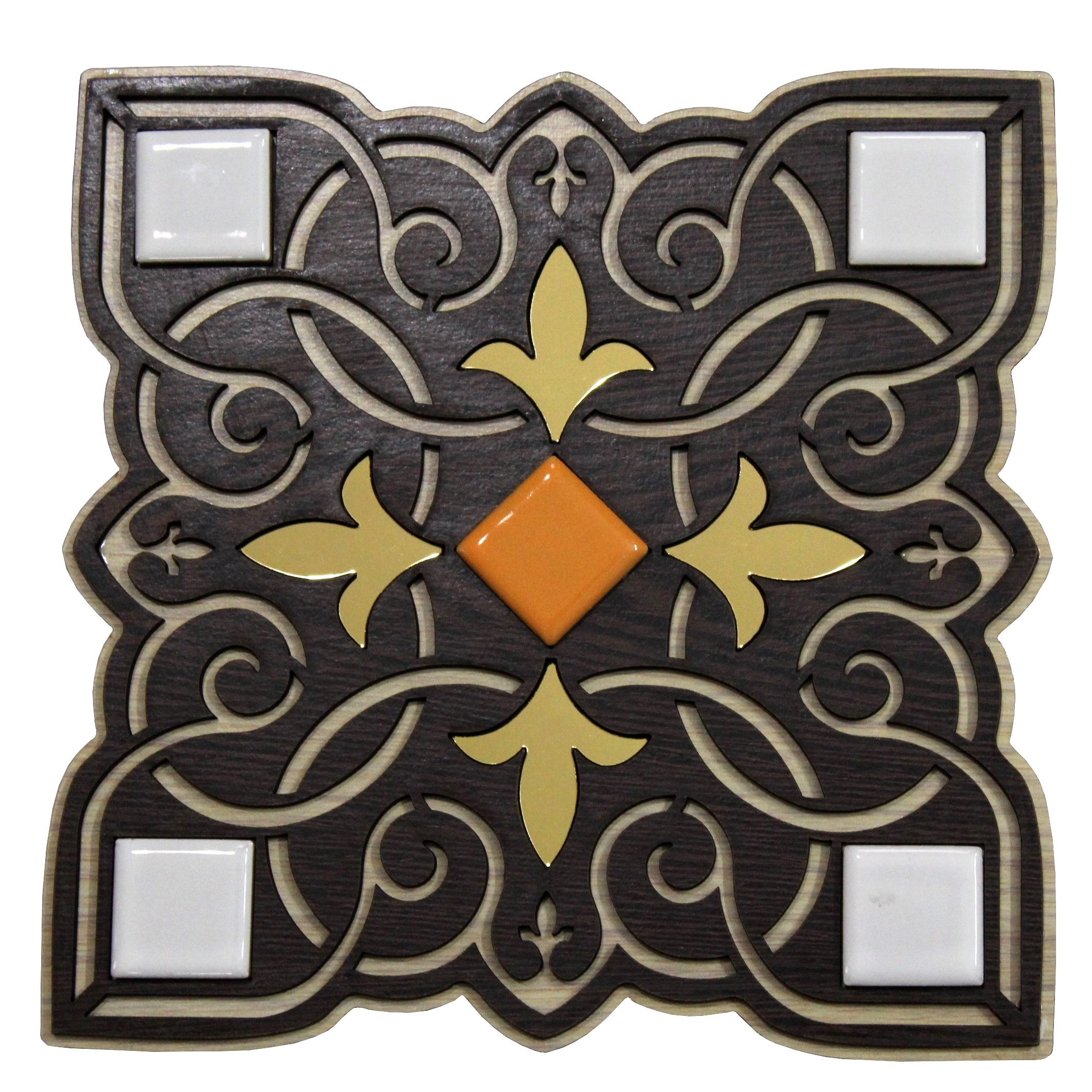 زیربشقابی و زیرقابلمه ای طرح کاشی