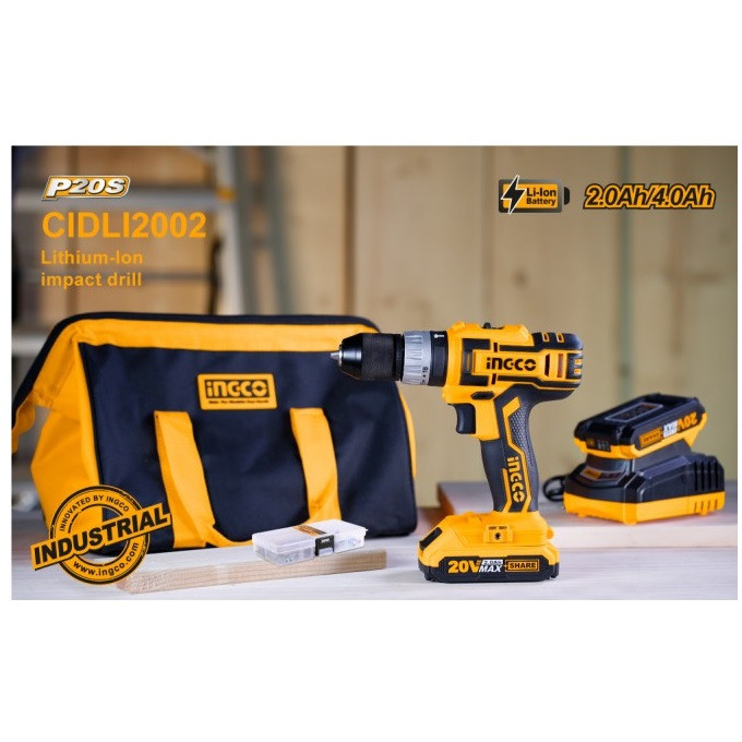 دریل پیچ گوشتی چکشی شارژی اینکو مدل CIDLI2002-20V