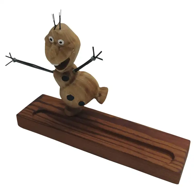 جا عودی چوبی مدل آدم برفی اولاف