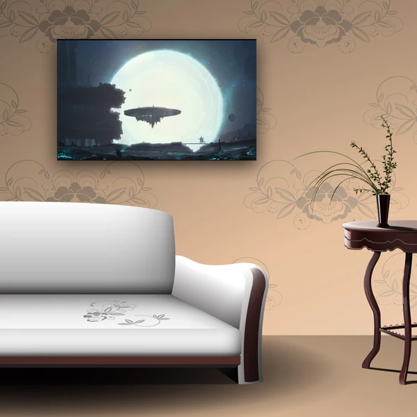 پوستر مدل سفینه فضایی و ماه کامل کد 1062