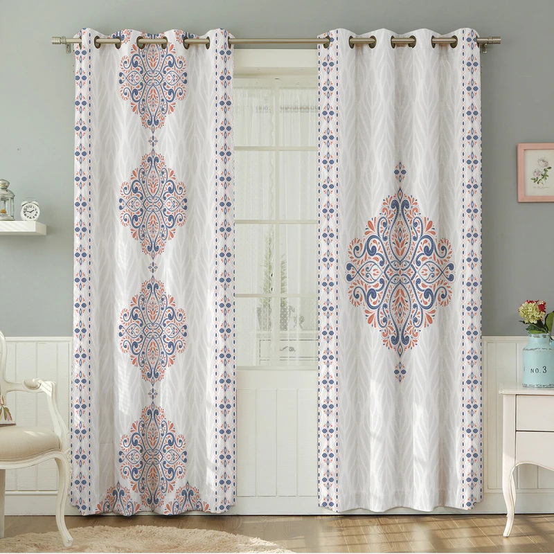 پرده نیروانا طرح  سنتی مدل هازان کد 4526 سایز 140×280 سانتی متر