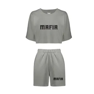 ست نیم تنه و شلوارک زنانه مدل mafia
