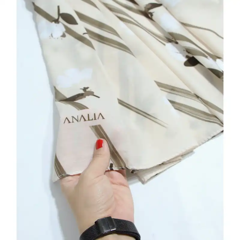 شال زنانه مدل نخی خنک تابستانه گل ریز کد a-7085