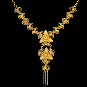 گردنبند طلا 18 عیار زنانه طلای مستجابی مدل بحرینی کد 4