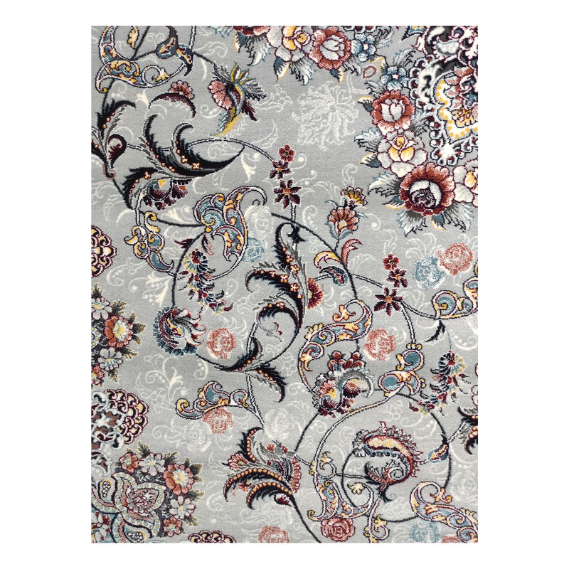 فرش ماشینی مشهد کد 722146 زمینه طوسی