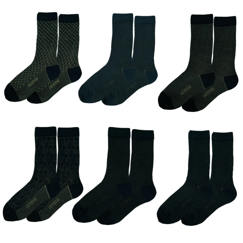 جوراب ساق بلند مردانه ال سون مدل ژاکارد کد PH1075 مجموعه 6 عددی