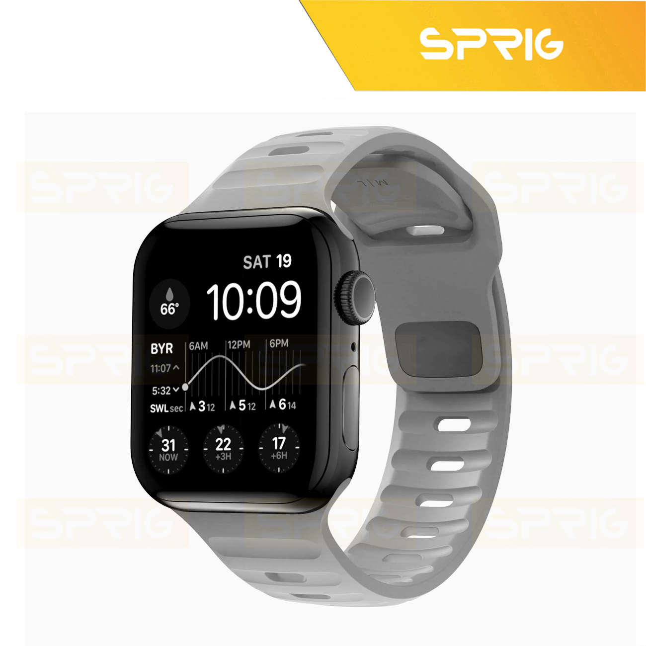 بند اسپریگ مدل Spig Protection مناسب برای اپل واچ Ultra / Ultra 2 49mm به همراه کاور