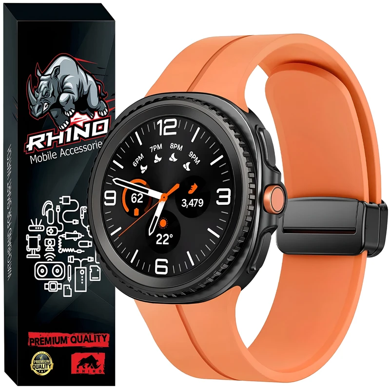 بند راینو مدل Magnet-W8 مناسب برای ساعت هوشمند سامسونگ Galaxy Watch 8 Classic 46mm