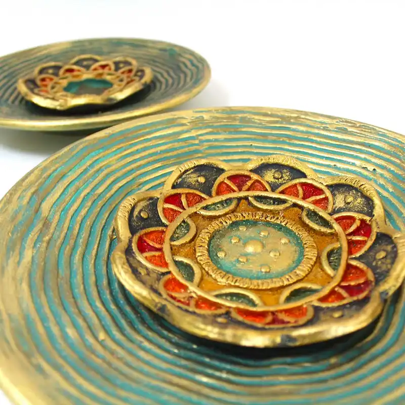 بشقاب دیوارکوب سفالی کد 18-21 مجموعه 2 عددی