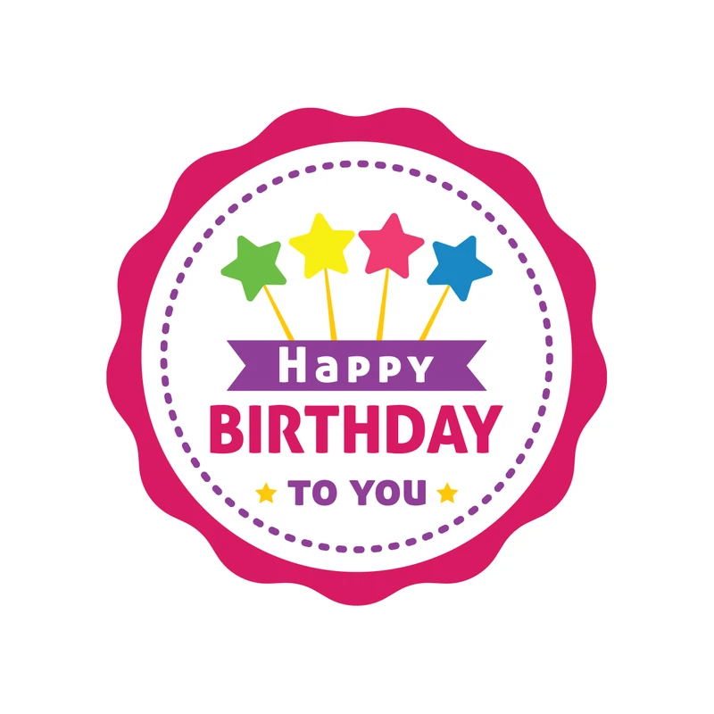 برچسب لپ تاپ پویا مارکت طرح تولدت مبارک کد 1570