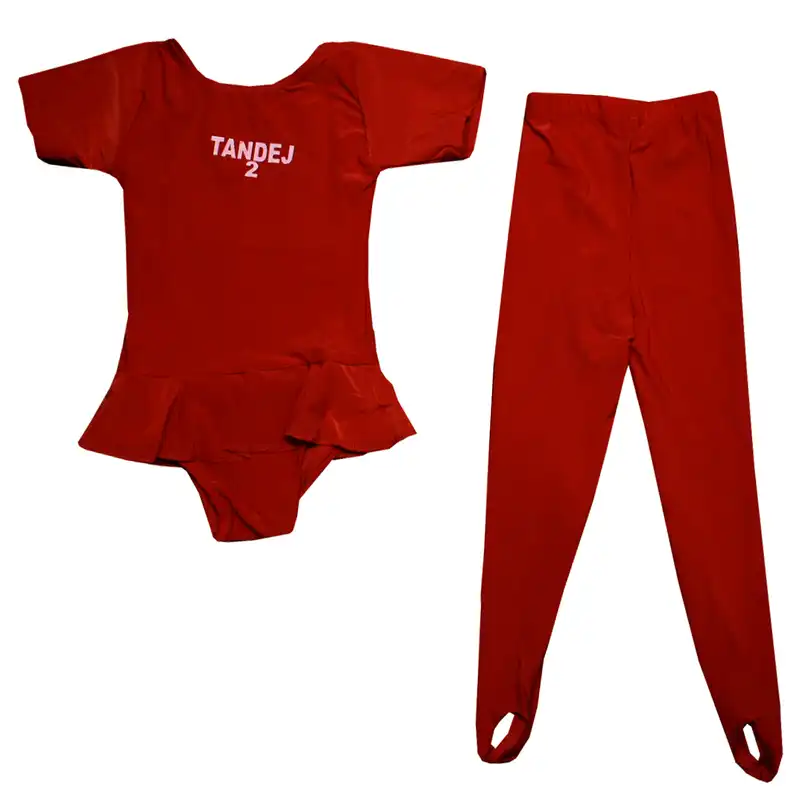 ست بادی و لگینگ  ورزشی دخترانه تن دژ مدل ژیمناستیک کد C-2320