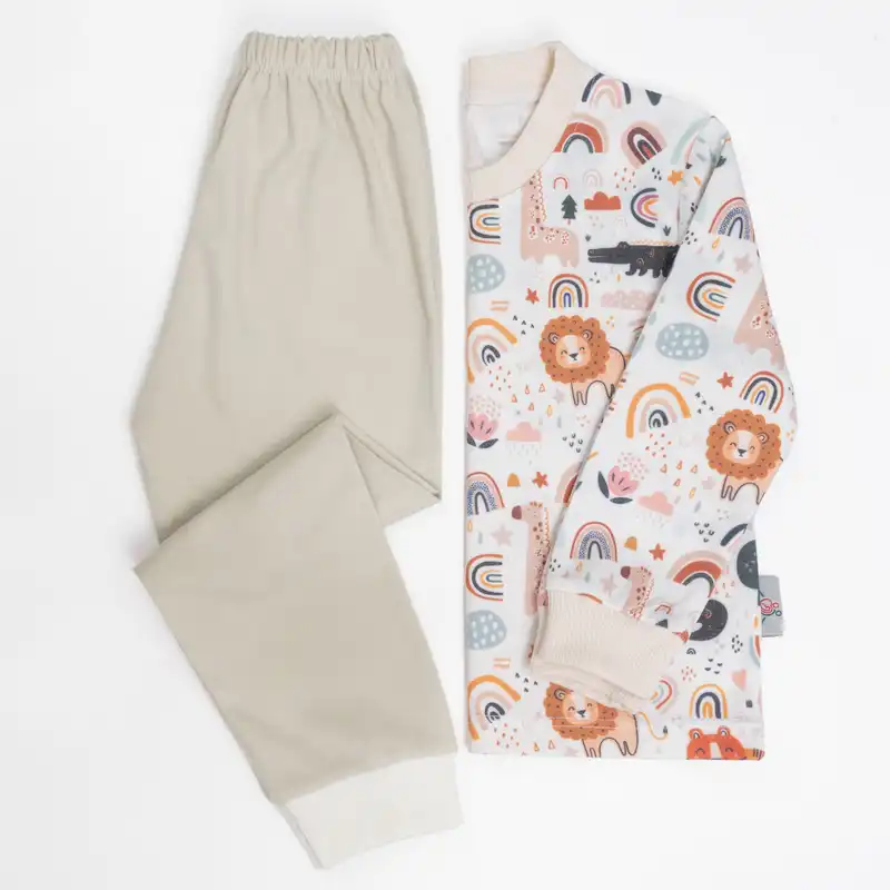 ست تی شرت آستین بلند و شلوار بچگانه سپیدپوش کد 1403108