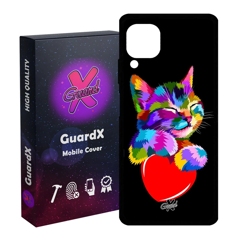کاور گارد ایکس طرح گربه مدل Glass10269 مناسب برای گوشی موبایل هوآوی Nova 7i / Nova 6 SE / P40 Lite