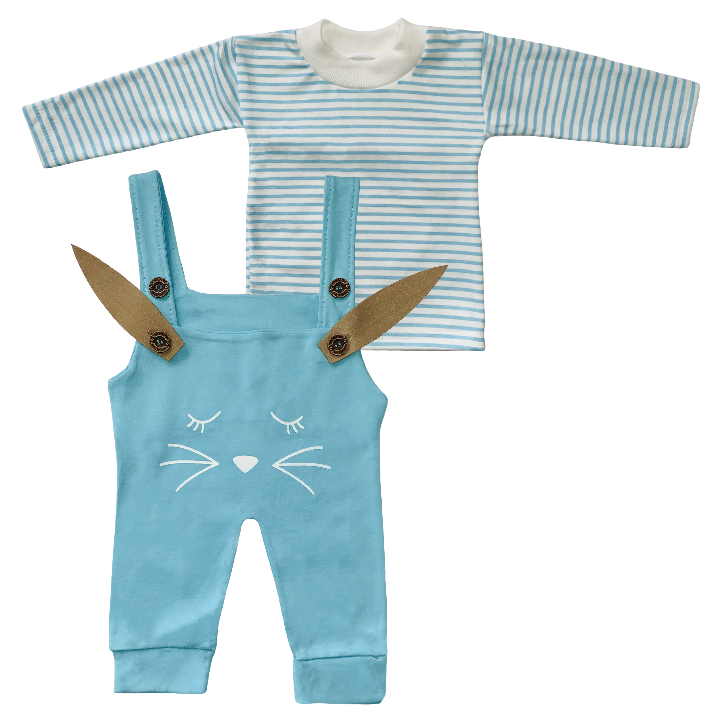 ست تی شرت و سرهمی نوزادی طرح خرگوش کد FF-200