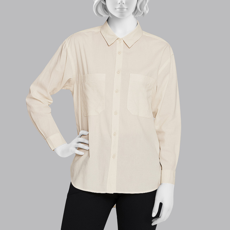 شومیز آستین بلند زنانه پیر کاردین مدل 9212102 رنگ نباتی