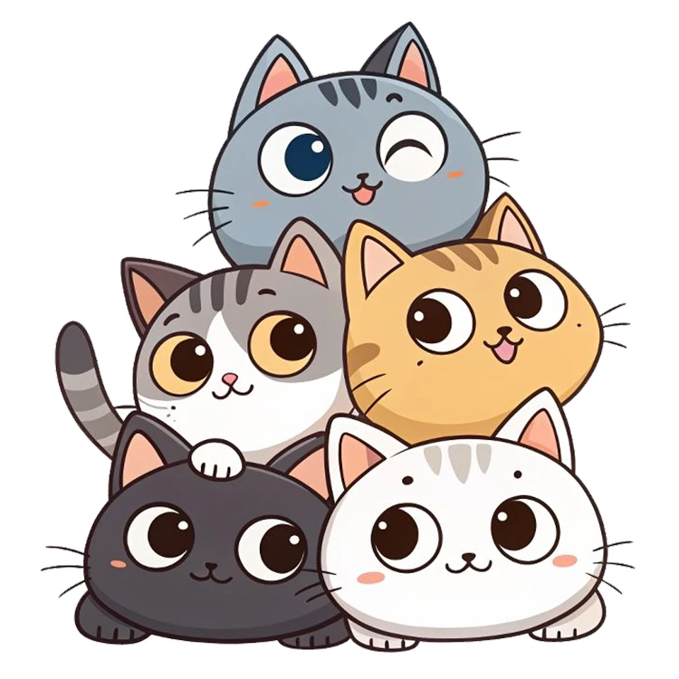 استیکر پارچه و لباس پاد آفرین مدل کارتونی گربه کد S1604