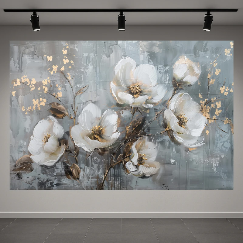 پوستر طرح انتزاعی مدل گل برگ کد AR3059522