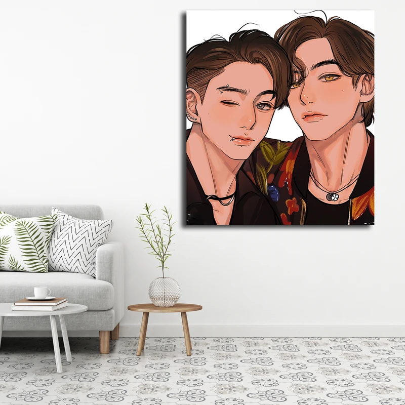 تابلو شاسی مدل taekook fanart کد 29