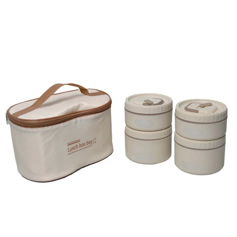 ظرف غذا مدل GS-M-217086 مجموعه چهار عددی به همراه کیف