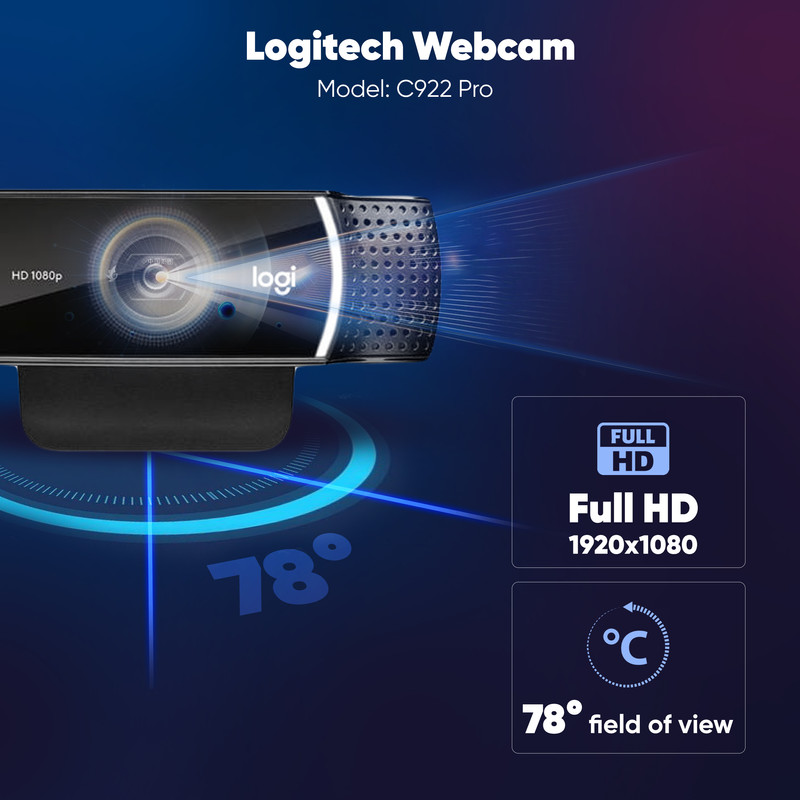 Camara Web Logitech C922 Pro Stream - Mesajil