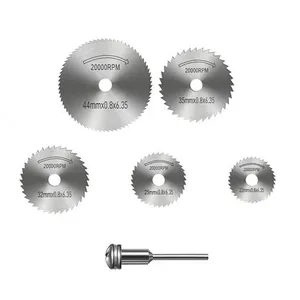 صفحه برش فرز مینیاتوری مدل HSS -20000RPM مجموعه 6 عددی