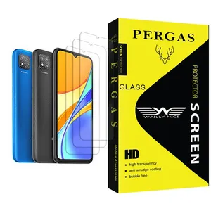 Waily Nice Pergas Glass MIX003 Screen Protector For Xiaomi Redmi 9C Pack Of 3