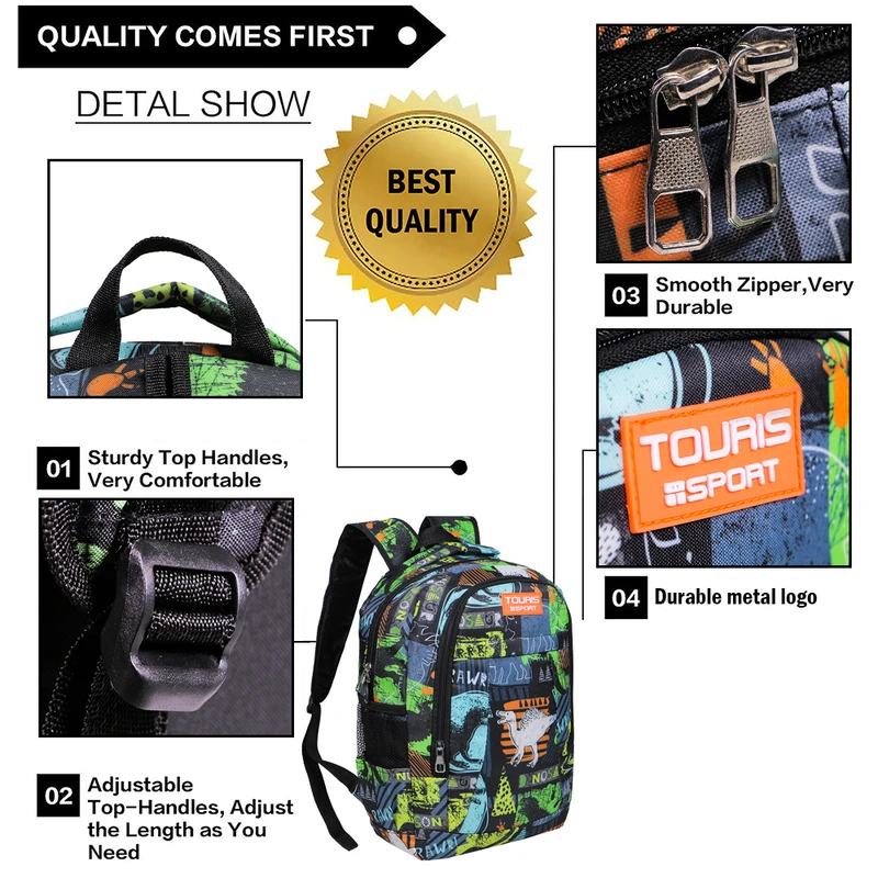 عکس شماره 5 : کوله پشتی مدرسه توریث مدل smr-5410 به همراه جامدادی