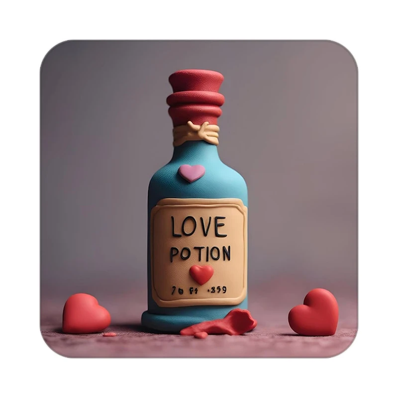 زیر لیوانی کاکتی طرح عاشقانه مدل mp36599