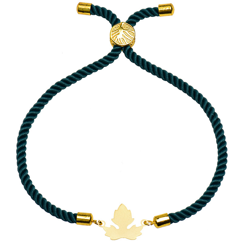 دستبند طلا 18 عیار زنانه الن نار مدل طرح برگ ELN2224